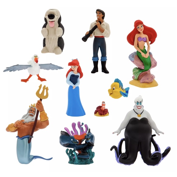 Disney The Little Mermaid Deluxe 9pcs Figure Toy Playset - NEW - Picture 2 of 2